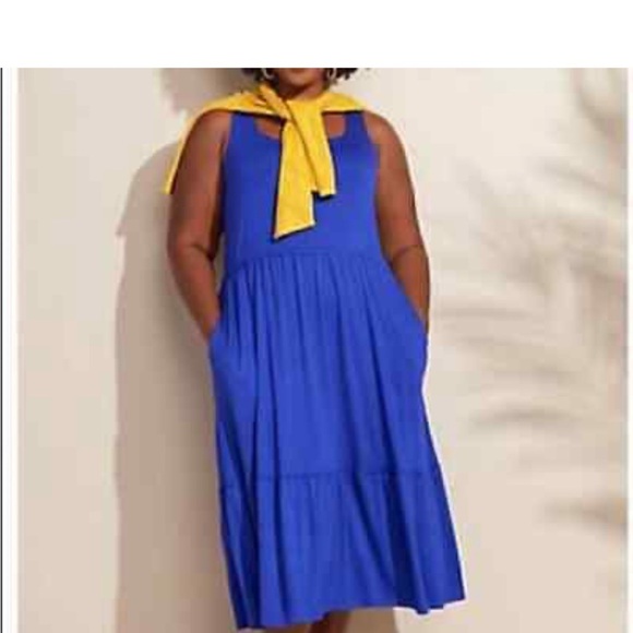 Jason Wu Midi Tiered Sleeveless SunDress. Size 3X. - Picture 1 of 12